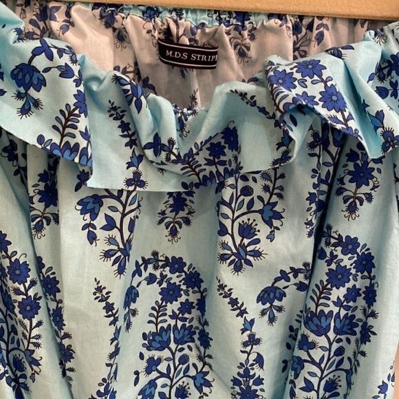 SOLD OUT ONLINE NWT M.D.S. Stripes Amy Striped Off-The-Shoulder Dress - Picture 5 of 5